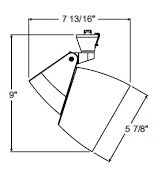 Juno Track Lighting T858BL (T858 BL) Facet - Line Voltage 45-150W PAR38, Black Color