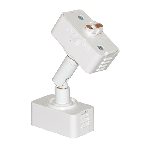 Juno Track Lighting T95WA-WH (T95 WH WA) Trac Master Slope Ceiling Adapter for Fixture with Wide Trac Adapter, White Color