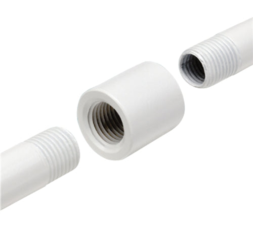 Juno Track Lighting T96WH (T96 WH) Pendant Stem Threaded Coupling, White Color