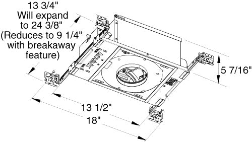 Juno Aculux Recessed Lighting TC43N (TC43N MLV 120) 3-1/4 inch Low Voltage New Construction Standard Housing with 120V Magnetic Transformer