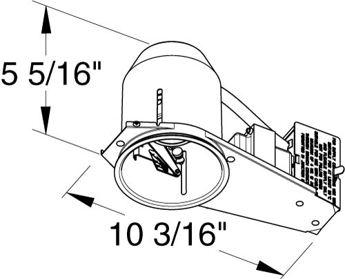 Juno Aculux Recessed Lighting TC43NR-E1 (TC43NR ELV 120) 3-1/4 inch Low Voltage Remodel Standard Housing with 120V Electronic Transformer