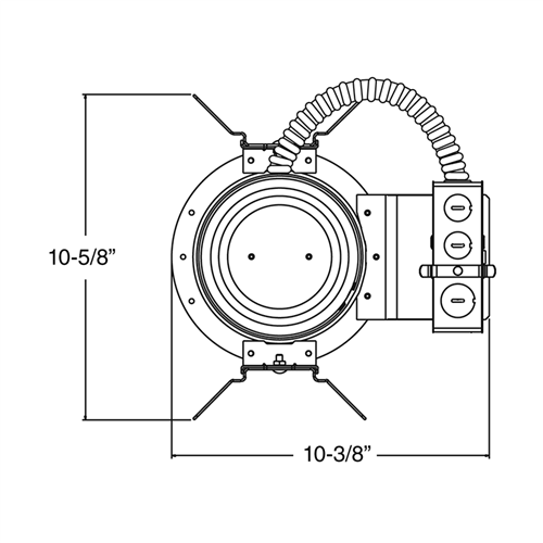 Juno Recessed Lighting TC920LEDG4-41K-UBR 5" LED Housing 900 Lumens, 4100K Color Temperature, Universal Driver 120-277V, with Emergency Battery Back-up and Remote Switch