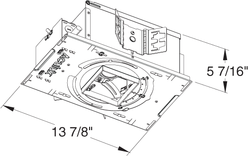 Juno Aculux TC943MSQ-MR16-20E1 Recessed Lighting 3-1/4 inch Standard Housing 20W MR16 Metal Halide Housing, 120V