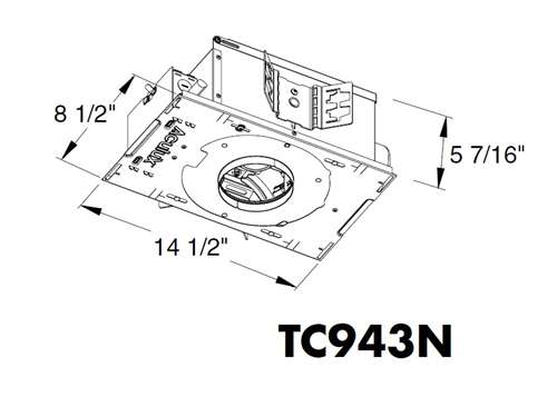 Juno Aculux TC943N ELV 120 Recessed Lighting 3 inch Low Voltage New Construction Housing with 120V Electronic Transformer