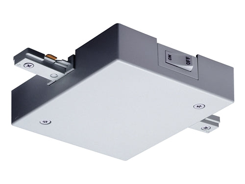 Juno Track Lighting TCLF21SL (TCLF21 SL) Trac-Master Current Limiting Feed, 1-Circuit, In-Line Feed, Silver Color