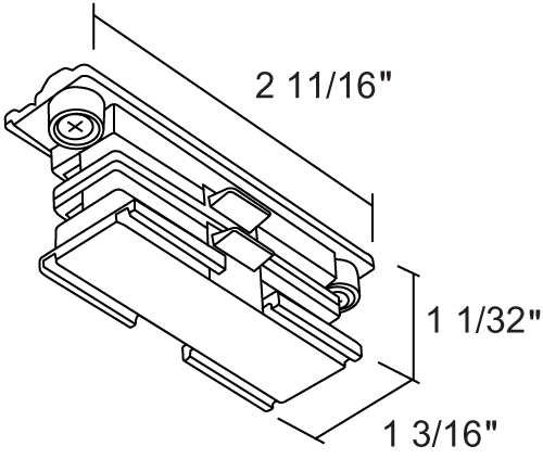 Juno HD Commercial Track Lighting TEK21-WH (TEK21 WH) 120V 2-Circuit/2-Neutral, TEK Miniature Straight Connector, White Color