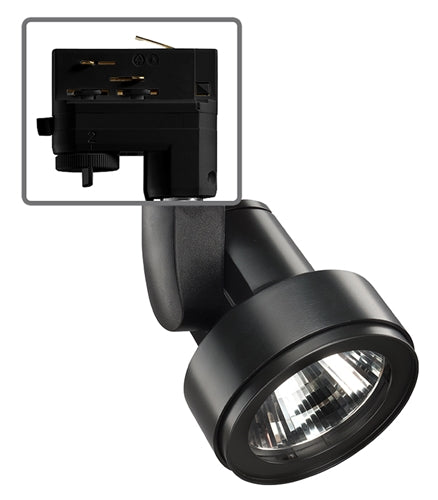 Juno HD Commercial Track Lighting TEK254L27KSBL (T254L TEK 27K 80CRI PDIM SP BL) 18W/19W Cylindra LED PAR30 Gen 2, 2700K Color Temperature, 80 CRI, Spot Beam,
