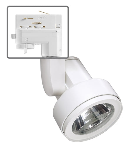 Juno HD Commercial Track Lighting TEK254L3KSWH (T254L TEK 30K 80CRI PDIM SP WH) 18W/19W Cylindra LED PAR30 Gen 2, 3000K Color Temperature, 80 CRI, Spot Beam,