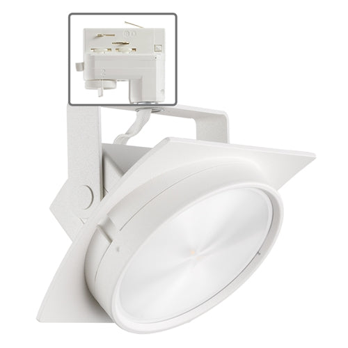 Juno HD Commercial Track Lighting TEK271L35KFWH (T271L TEK 35K 80CRI PDIM FL WH) 13W Arc LED, 3500K Color Temperature, 85 CRI, Flood Beam, White Finish