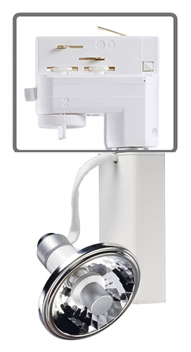 Juno HD Commercial Track Lighting TEKM20239EMHWH 39W R-111 Metal Halide Swivel, White Finish