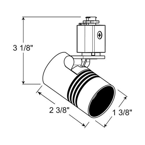 Juno TL114 G2 27K 90CRI SP BL TMCSNOOTBL Track Lighting Trac 12 LED Mini Cylinder Spotlight, 6W 12V, 2700K Color Temperature, 90 CRI, Spot Beam Distribution with Snoot, Black Color
