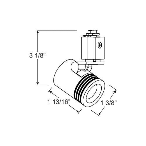Juno TL114 G2 35K 90CRI SP WH Track Lighting Trac 12 LED Mini Cylinder Spotlight, 6W 12V, 3500K Color Temperature, 90 CRI, Spot Beam Distribution, White Color