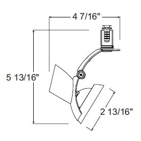 Juno Track Lighting TL155SL (TL155 SL) Trac 12 Mamba 20-50W MR16 Bulb, Silver Color