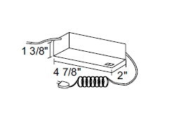 Juno Track Lighting TL544U-BL (TL544 LED 60W 120 12AC 6CP BL) Trac 12 Electronic Low Voltage Transformer 12V, 10-60 Watts Black Color