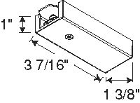 Juno Track Lighting TLR38BL (TLR38 BL) Trac 12/25 End Feed Connector, Black Color