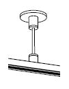 Juno Track Lighting TLR93BL (TLR93 BL) Trac 12/25 Threaded Rod Mechanical Support Kit, Black Color