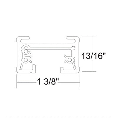Juno TU 4FT SL Trac Lighting 4 ft Track, Two Circuit Trac Master Line Voltage Track System, Silver Color