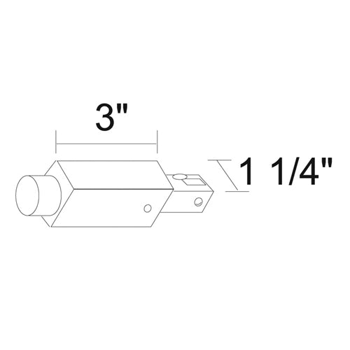Juno Track Lighting TU34 RP BL 2-Circuit Trac Master Conduit Adapter, Black Color