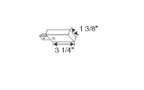 Juno Track Lighting TU38 RP WH 2-Circuit Trac Master End Feed Connector, Reverse Polarity, Wite Color