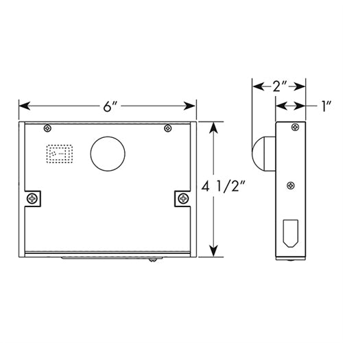 Juno Undercabinet Lighting ULH-DWMOCRS-BL (UDWMOC BL RS) Direct Wire Occupancy Sensor Module with Rocker Switch, Black Finish