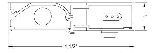 Juno Undercabinet Lighting UPF22 BL OC 22" 15.3W T5 Lamp, 3000K Pro Fluorescent Undercabinet Fixture, Occupancy Sensor with Switch, Black Finish