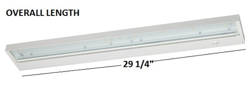 Juno Undercabinet Lighting UPL30-BL 30" 8-Lamp Pro LED Undercabinet Fixture, 9.5 Watts, 494 Lumens, Black Finish