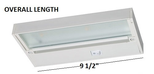 Juno Under Cabinet Lighting Led UPLED09-BL 9" 2-Lamp Pro Dimmable Fixture, 3.2 Watts, 150 Lumens, Black Finish