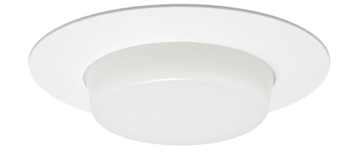 Juno V3041 PW Recessed Lighting 6" Incandescent Drop Opal Lens Shower with Reflector, Plastic White