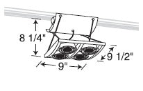 Juno Track Lighting XT16404-39H-WH AVIO Four Lamp - HID Metal Halide 39W CMH MR16 GX10 Quad Unit, White Color