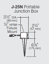 Kim Lighting J-25N Portable Spear Mount, Cast Iron with 1/2" NPSM Fixture Mount