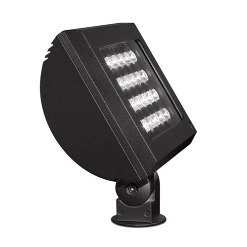 Kim Lighting KFL3-80L-175-4K7-N-UNV-S-BLS-BD 175W LED Floodlight, 20000 Lumens, 4000K, 80 CRI, Narrow Beam Spread, 120-277V, Splifitter Knuckle Mounting, Black Gloss Smooth, Barn Doors