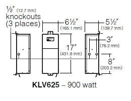 Kim Lighting KLV625 900W Thress Circuits (300W each) 120V to 12-15V Multi-Tap Low Voltage Magnetic Above-Grade Transformer, Dimmable, Stainless Steel Enclosure