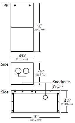 Kim Lighting KLV660 300W One Circuit 277V to 12-15V Multi-Tap Low Voltage Magnetic In-Grade Transformer, Dimmable, Stainless Steel Enclosure