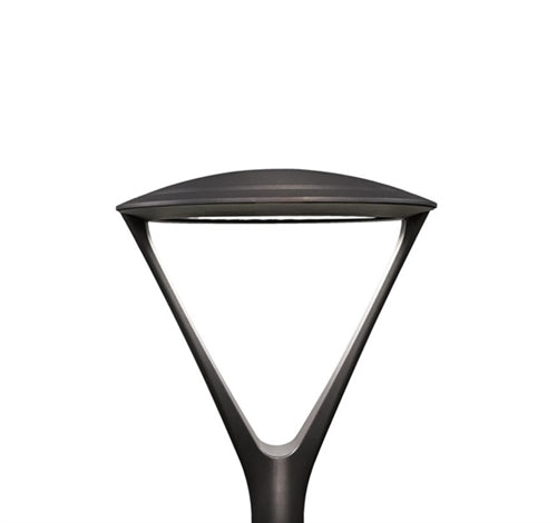 Kim UR20-96L-135-3K8-3-UNV-PT23-BLT-7PR-TL Post Top LED Area Light, 13500 Lumens, 3000K, 80 CRI, Type III Distribution, 120-277V, 3" Post Top mount for 2 3/8" OD x 4" Long Tenon, Black Matte Textured, 7 Pin PCR with Twist Lock Photocontrol