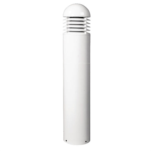 Kim Lighting VRB1/20L5KUV/BLT 25W LED Round Bollard, Single Function, Aluminum Shaft, Domed Top, 20 LEDs, 5000K, 120-277V, Black Matte Textured