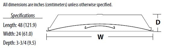 Lithonia 2ALL4 48L EZ1 LP835 2'x4' LED Recessed Light, 4800 Lumens, 120-277V, eldoLED Dims to 1%, 3500K