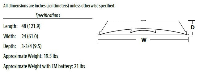 Lithonia 2ALL4 CTRF 60L EZ1 LP835 2'x4' Center Fill LED Recessed Light, 6000 Lumens, 120-277V, eldoLED Dims to 1%, 3500K