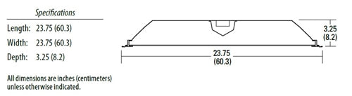 Lithonia 2GTL 2 20L FW A12125 EZ1 LP840 2'x2' LED Recessed Troffer, 2000 Lumens, Flush White Aluminum Door, 0.0125" Frosted Acrylic Lens, 120-277V, eldo Dims to 1%, 4000K