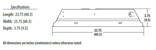 Lithonia 2TL2 40L FW A12 EZ1 E10WLCP LP8504000 Lumens, Flush Aluminum White Door, #12 Pattern Acrylic Lens, eldoLED Dims to 1%, EM Self-Diagnostic Battery Pack, 5000K Color Temperature