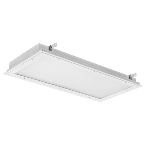 Lithonia 2VRTL F L48 5000LM ICW AP250FL MVOLT GZ1 50K 80CRI WH 2' Wide LED Recessed Troffer, Flange Trim, 48" Length, 5000 Lumens, Inset CRS White Door Frame, Acrylic Frosted Lens with 1/4" Polycarbonate Lens, 120-277V, 0-10V Dimming, 5000K, 80 CRI, White