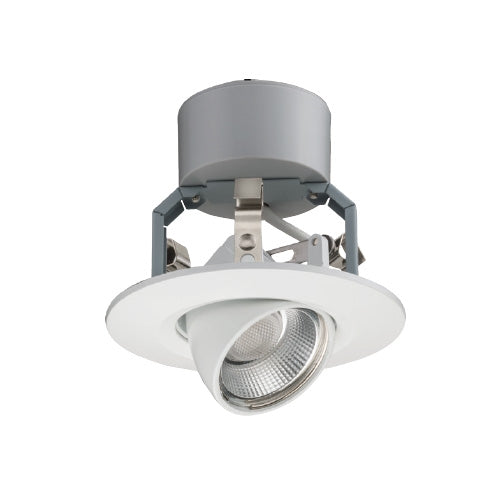 Lithonia 3iGMW LED 27K 90CRI M6 530 Lumens 3 inch LED iGimbal Downlight, 8.7 Watts, 2700K, 90 CRI, Matte White, 50 Watts Equal