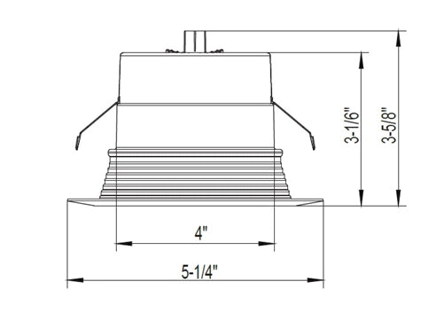 Lithonia 4BEMW SWW5 90CRI M6 Downlight 4" LED Retrofit Baffle Trim 2700K, 3000K, 3500K, 4000K or 5000K, 90 CRI, 700 Lumens, White Finish