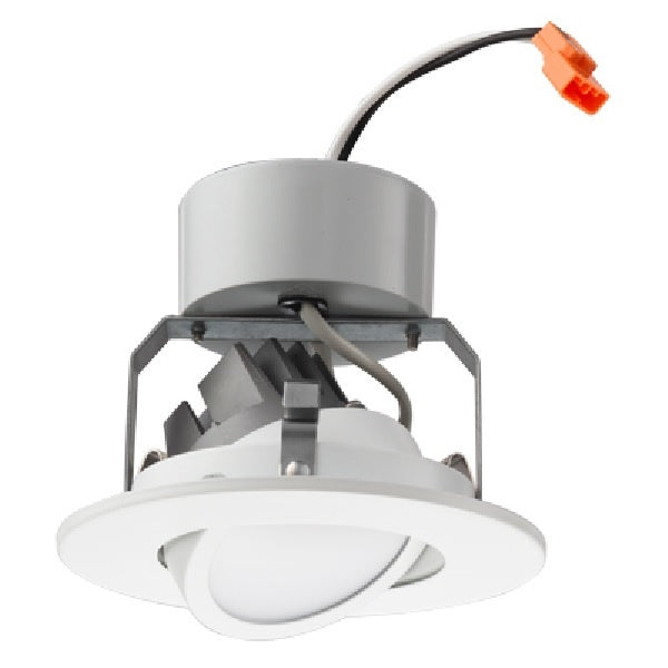 Lithonia 4G1MW LED 435 Lumens 4 inch LED Recessed Downlight, 8 Watts, 3000K, 80 CRI, Matte White, Less Medium Base Socket Adapter