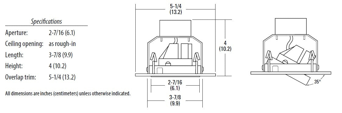 Lithonia 4G1MB LED 435 Lumens 4 inch LED Recessed Downlight, 8 Watts, 3000K, 80 CRI, Matte Black, Less Medium Base Socket Adapter