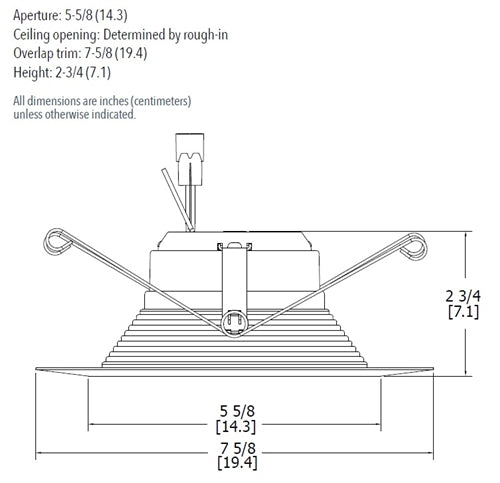 Lithonia 65BEMW LED 30K 90CRI M6 835 Lumens 5/6 inch LED Recessed Downlight 12W 3000K Dimmable Energy Star, 90 CRI, White Finish