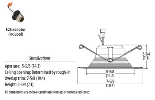 Lithonia 65BEMW LED 40K M6 711 Lumens 5/6 inch LED Recessed Downlight 12 Watts 4000K 82CRI Cool White Dimmable Energy Star 65 Watts Equal