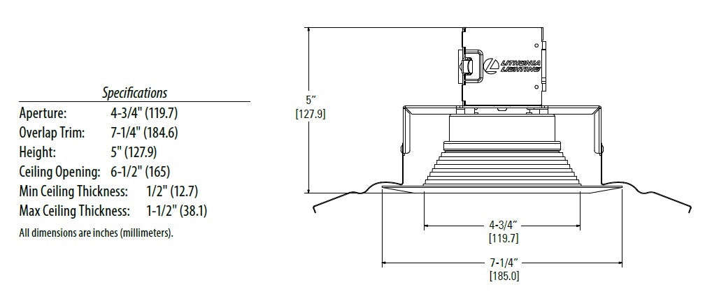 Lithonia 6JBK RD 50K 90CRI ORB Round Direct-Wire Canless LED Recessed Downlight, 5000K Color Temperature, 11W, 880 Lumens, 90 CRI, Oil Rubbed Bronze