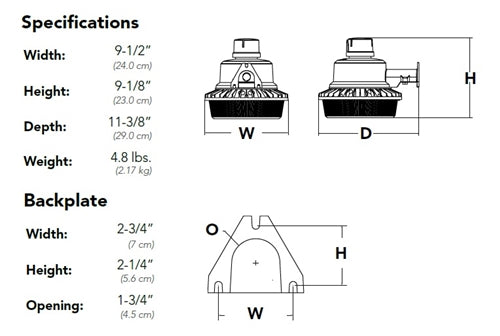 Lithonia BGR LED P1 40K MVOLT PER DNA BarnGuard LED security light, 4700 lumen, 4000K
