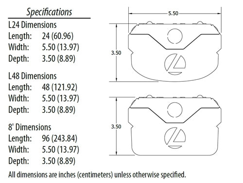 Lithonia BLWP2 TUWH PROR 20L ADSM EZ1 E10WLCP NLT 2' Low Profile LED Wraparound, Tunable White, 3000-5000K, 4800 Lumens, Curved Smooth Lens, edoLED Dims to 1%, 10W Battery Pack, nLight nTune Interface