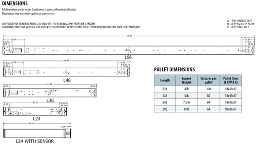 Lithonia CLX L48 9000LM SEF WDL MVOLT GZ10 35K 80CRI E10W SPD WH 48" Linear LED Striplight, 9000 Lumens, Standard Efficiency, Less Louver, Wide Diffuse Lens, 120-277V, Dims to 10%, 3500K, 80 CRI, Emergency Battery Pack, Surge Protection Device, White